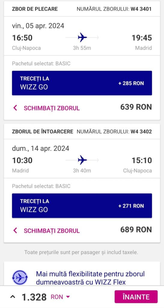 Când găsești cele mai ieftine bilete de avion WIzzAir