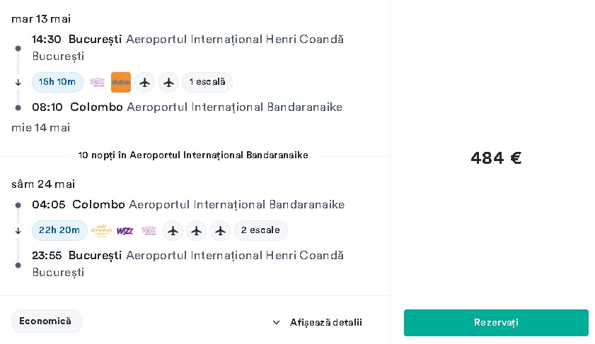 Zboruri ieftine spre Sri Lanka