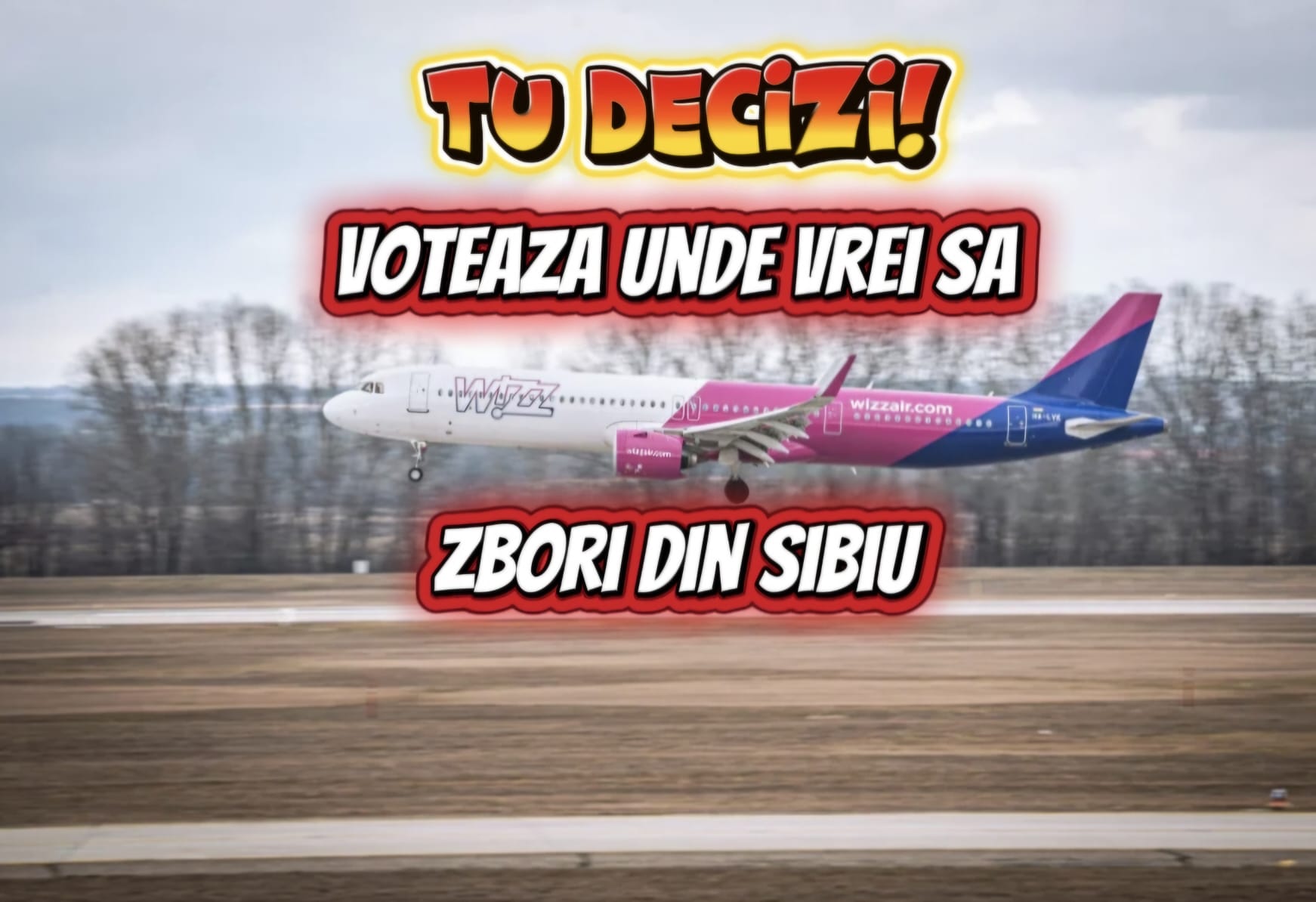 Votează unde vrei să zbori din Sibiu