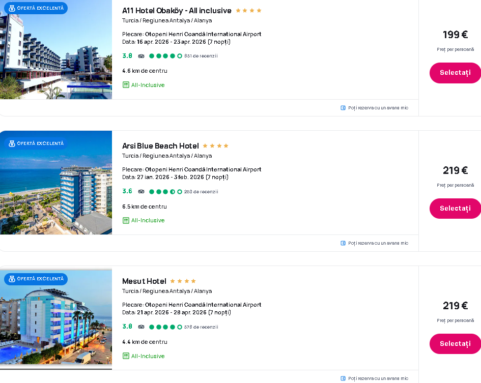 All inclusive Turcia